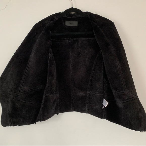 BLANK NYC Chassin Faux Leather Faux Shearling Drape Vest - Picture 2 of 7